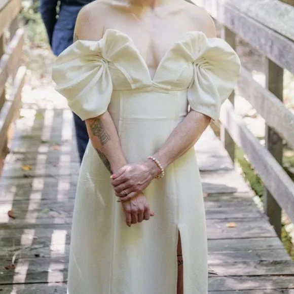 Cult Gaia Muna Dress Off-White Size 4 - Picture 5 of 11